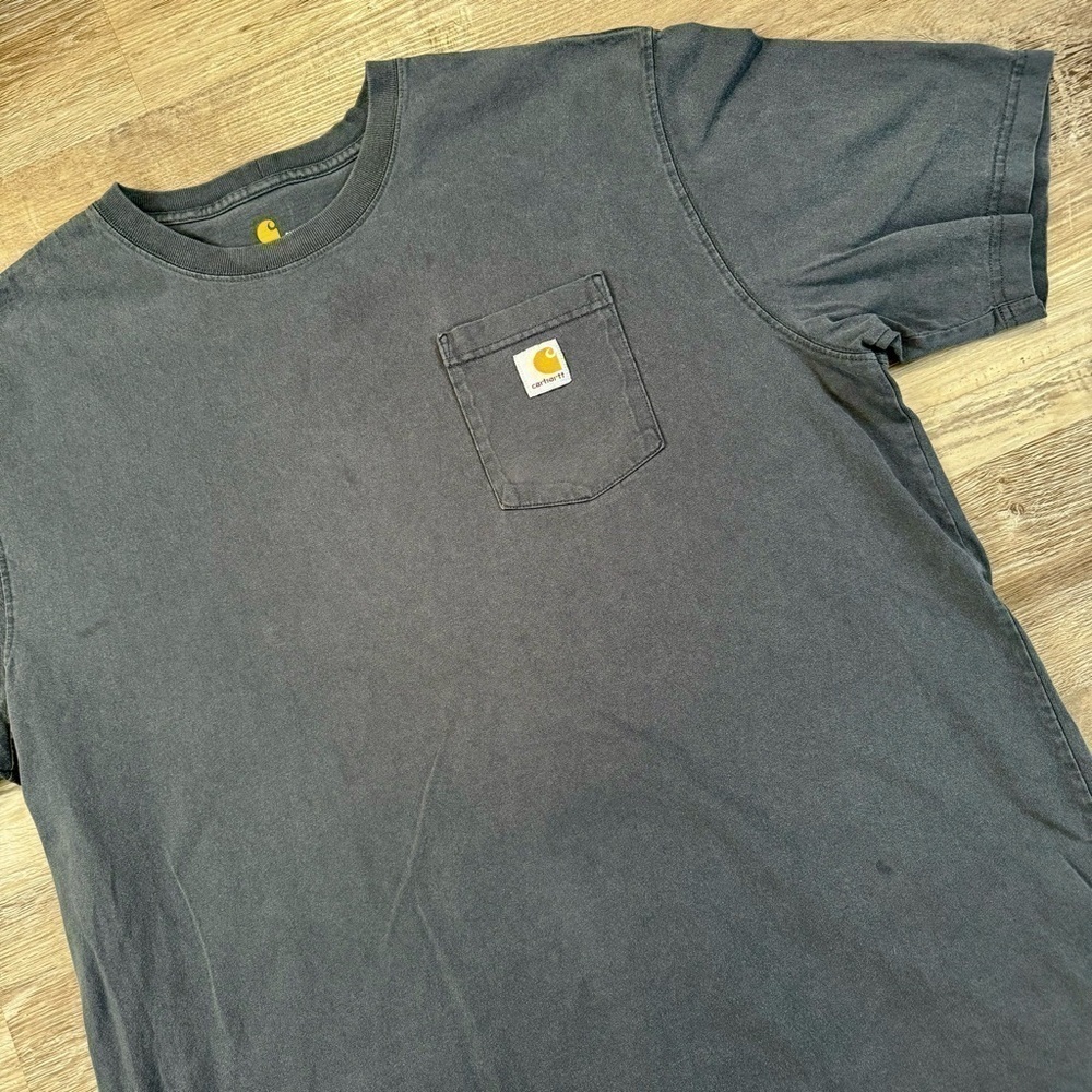 Gray essential Carhartt men’s work wear pocket t shirt XXL - Picture 1 of 5
